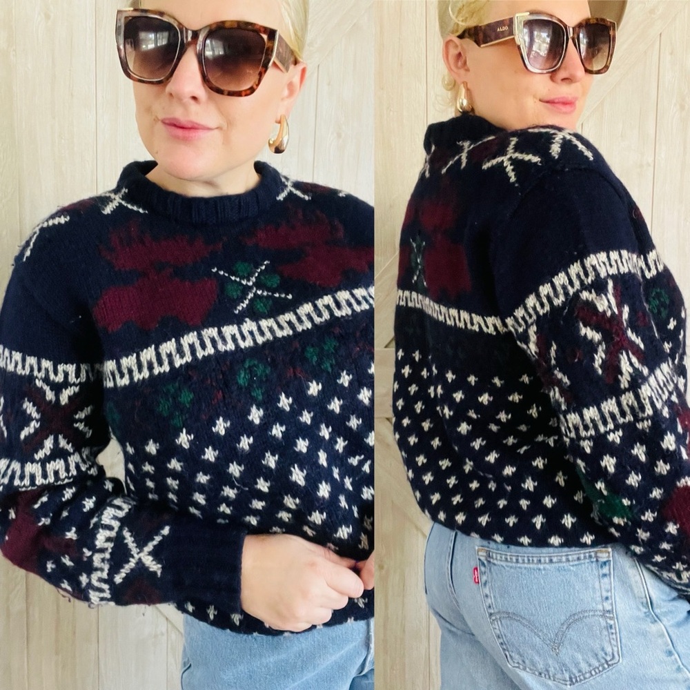 Vintage 90’s Polo By Ralph Lauren Hand Knit Wool Sweater